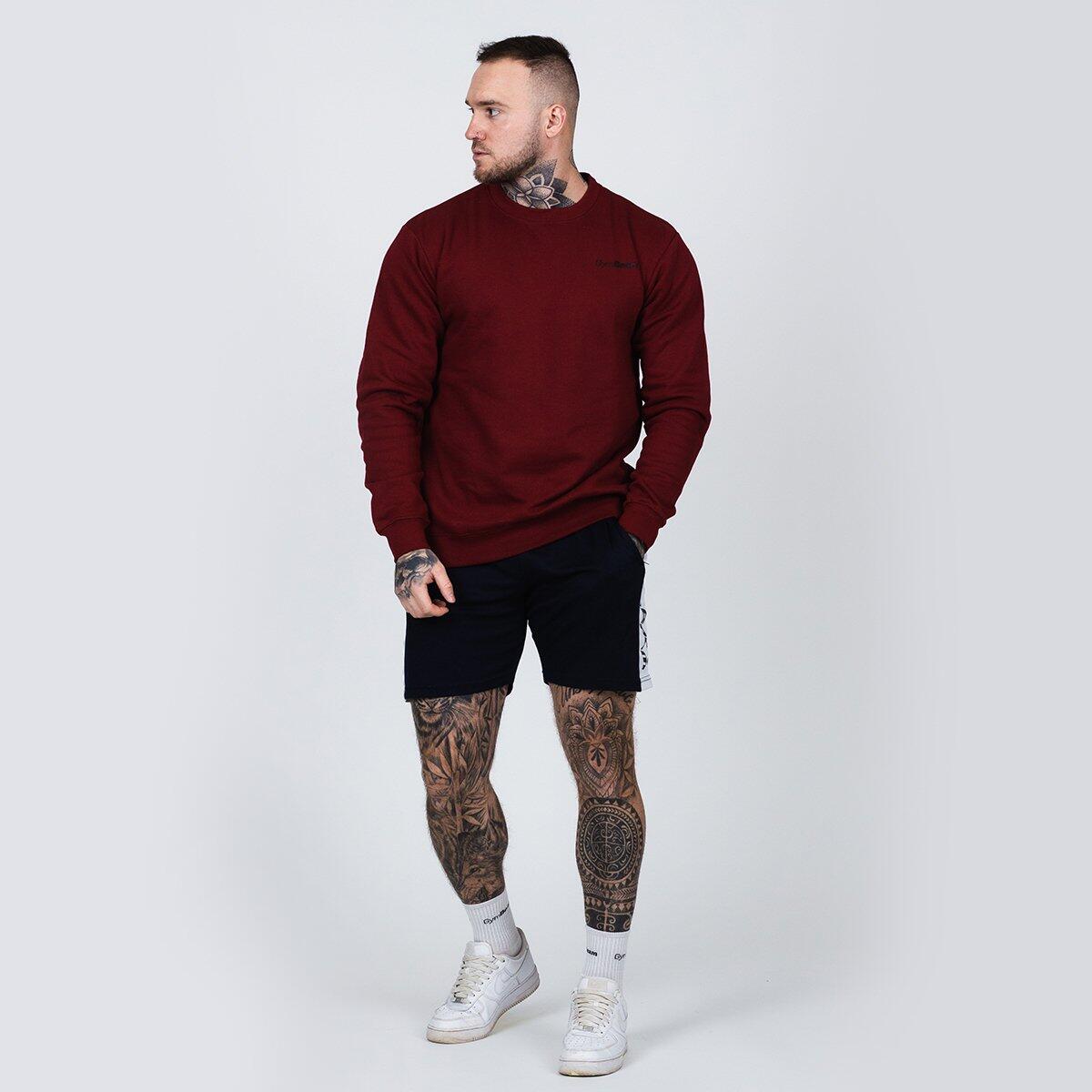 Uomo palestra felpa morbida bordeaux Basic 3/4