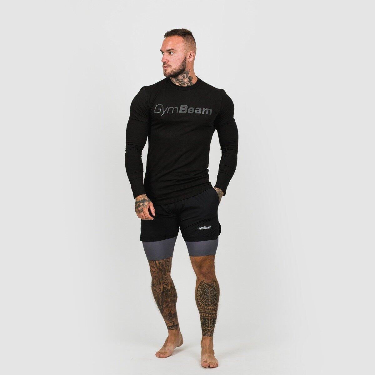 Uomo corsa pantaloncini 2 in 1 Grey 3/4