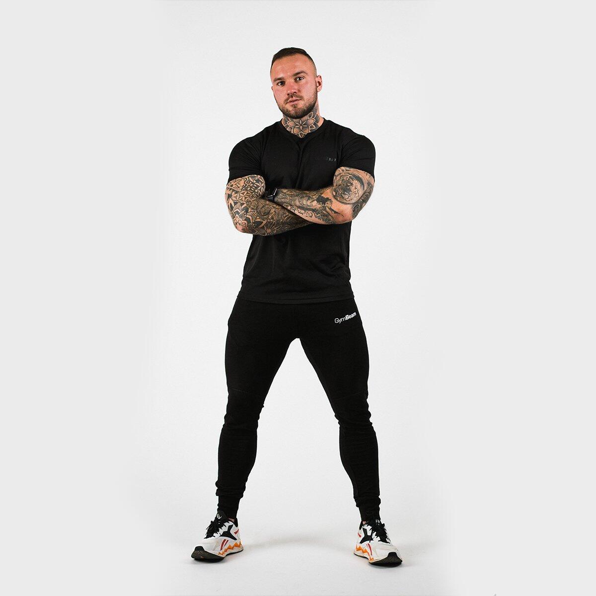 Uomo palestra T-shirt traspirante nera TRN 3/7