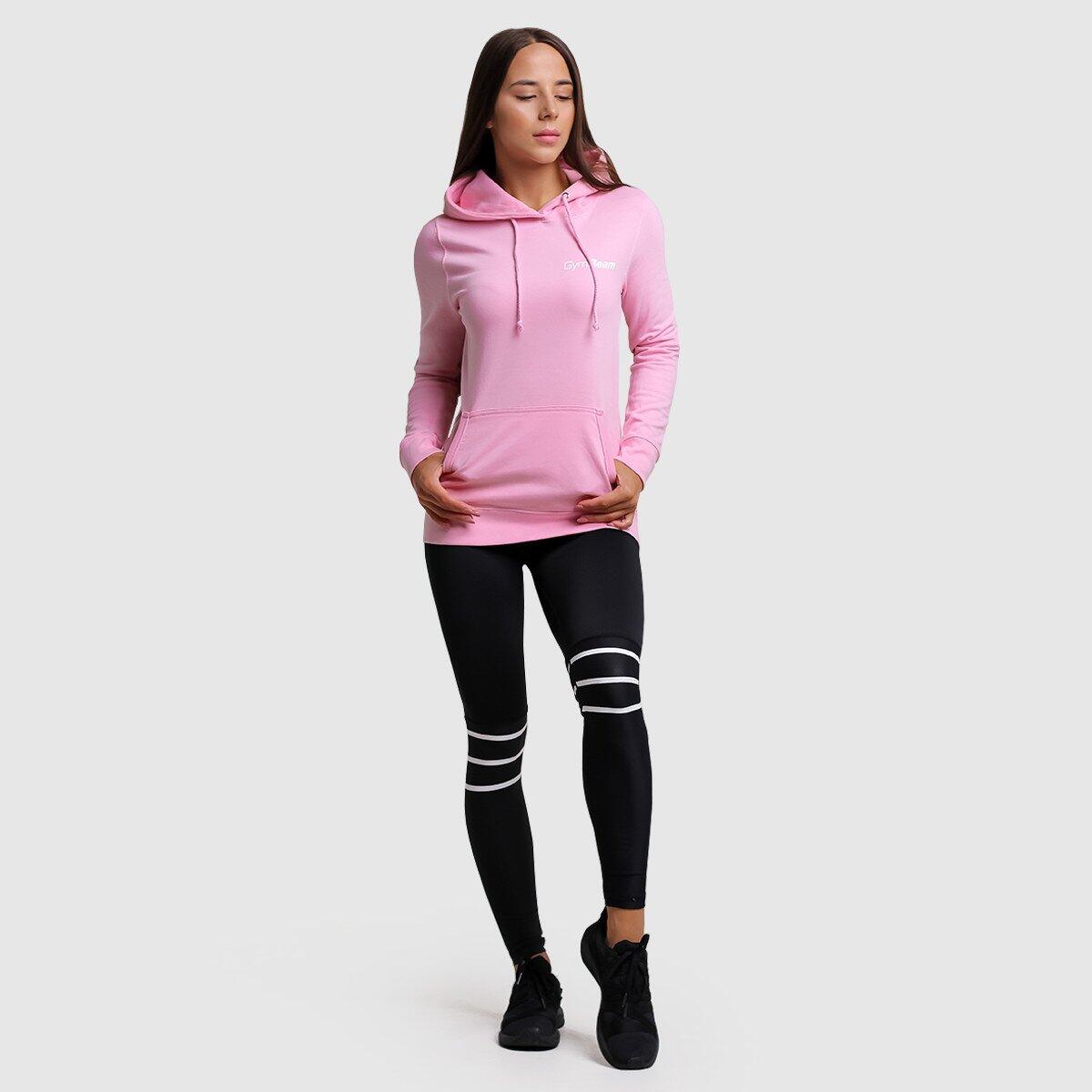 Felpa donna palestra con cappuccio rosa PRO 3/6