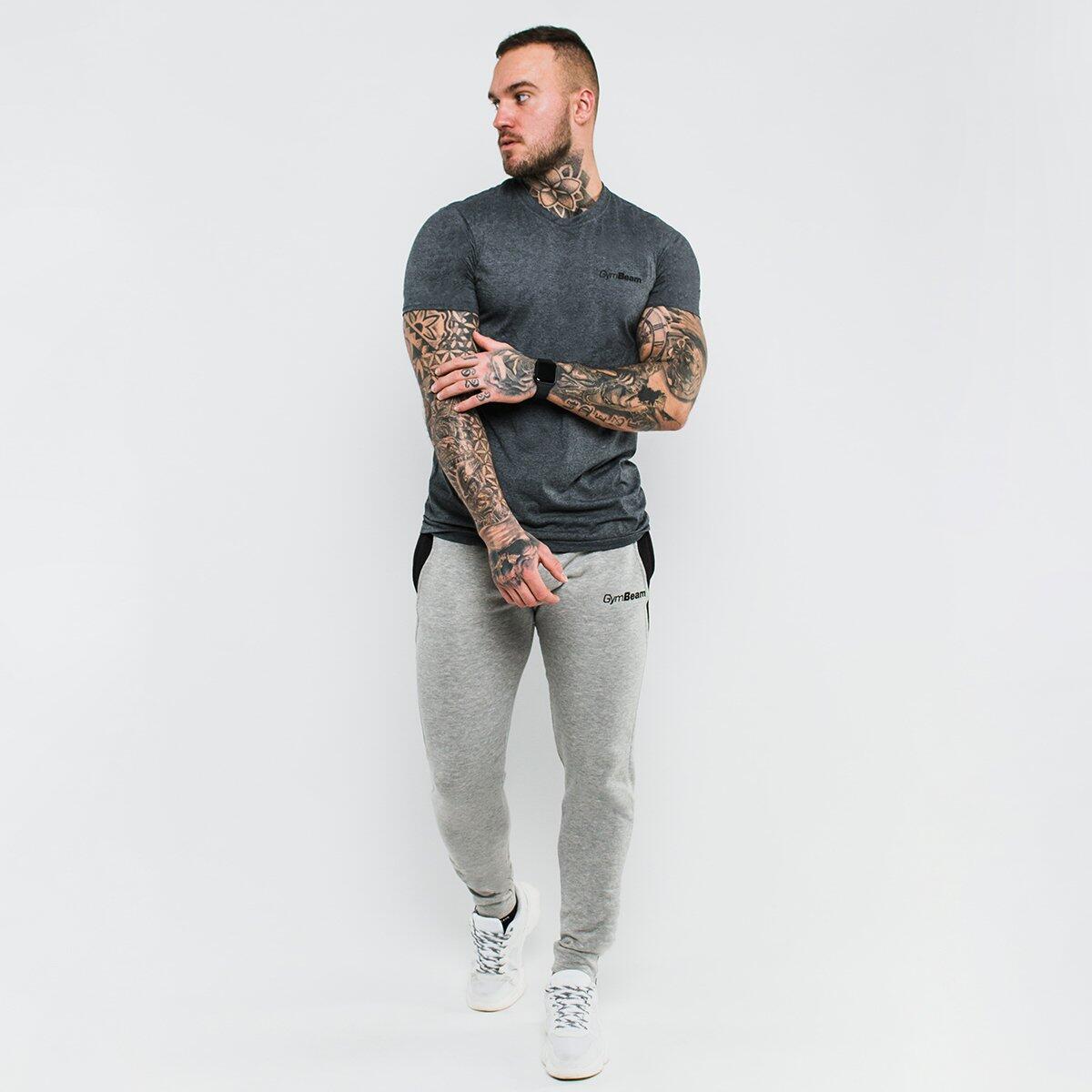 Camiseta masculina GymBeam Basic gris oscuro 3/4