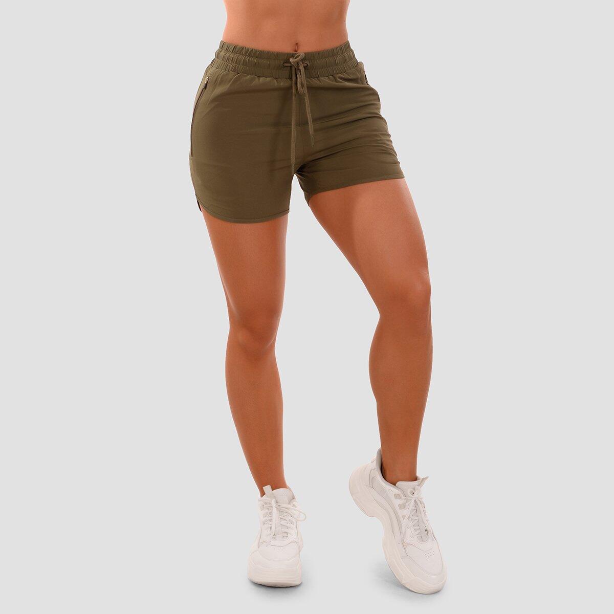 Donna palestra pantaloncini vita regolabile Olive TRN 2/5