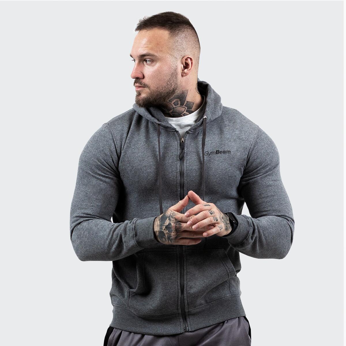 GYMBEAM Mikina pánská fitness na zip s kapucí Zipper Hoodie