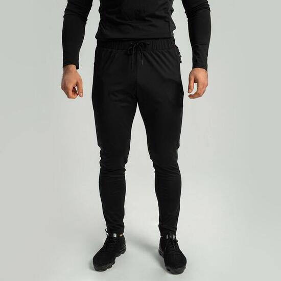 Uomo palestra pantaloni sportivi tasche con zip neri Ultimate
