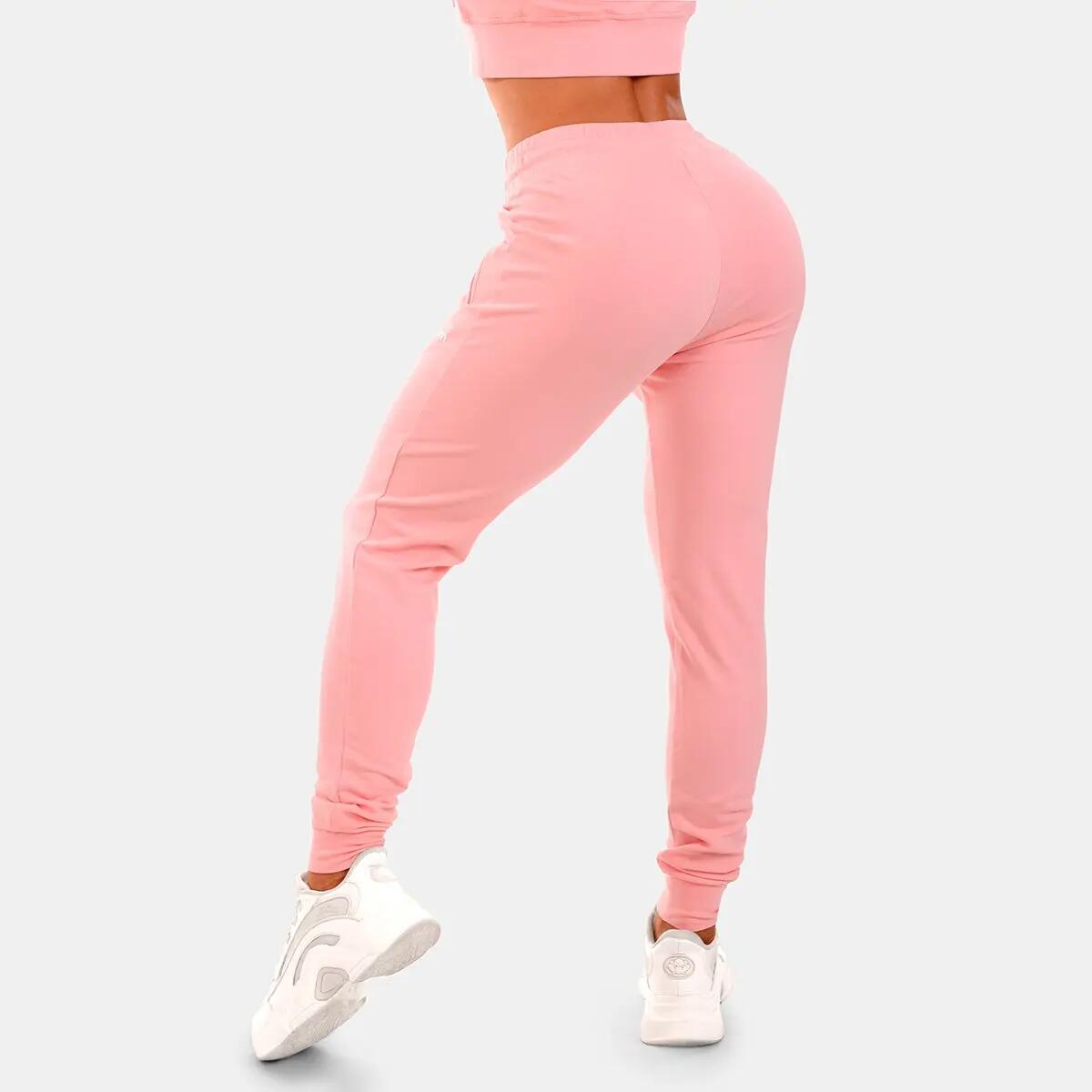 Spodnie dresowe damskie fitness z kieszeniami na zamek TRN 3/6