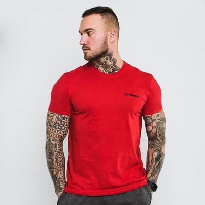 Uomo t-shirt cotone rossa Basic