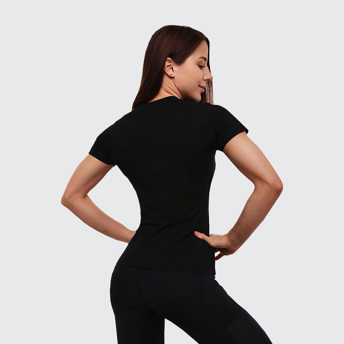 T-shirt donna slim nera FIT 3/6