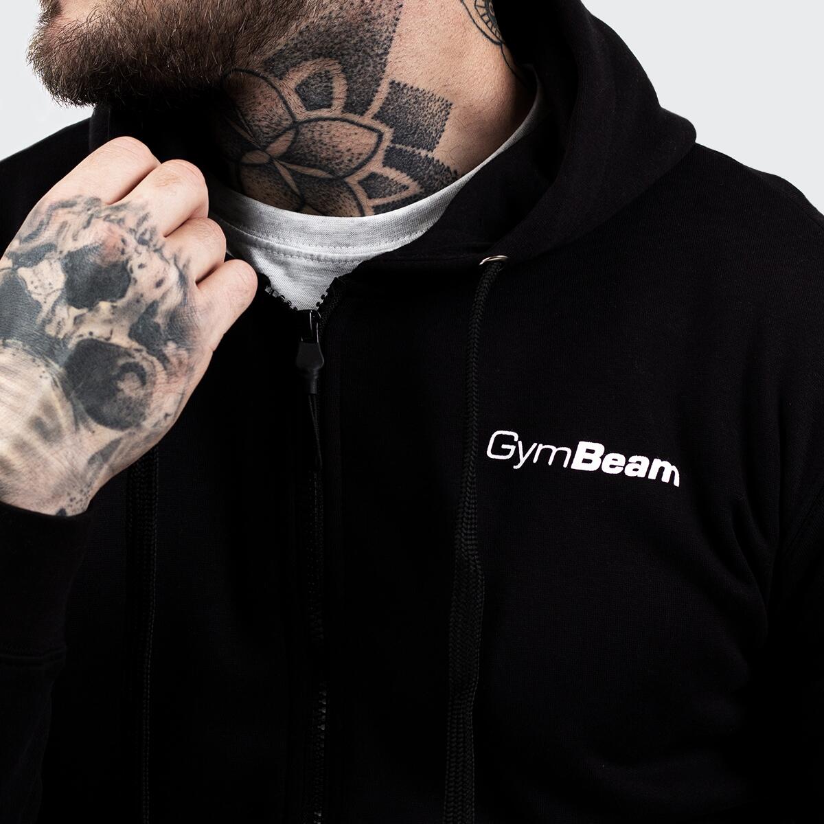 Uomo palestra felpa con cappuccio nera 2/4