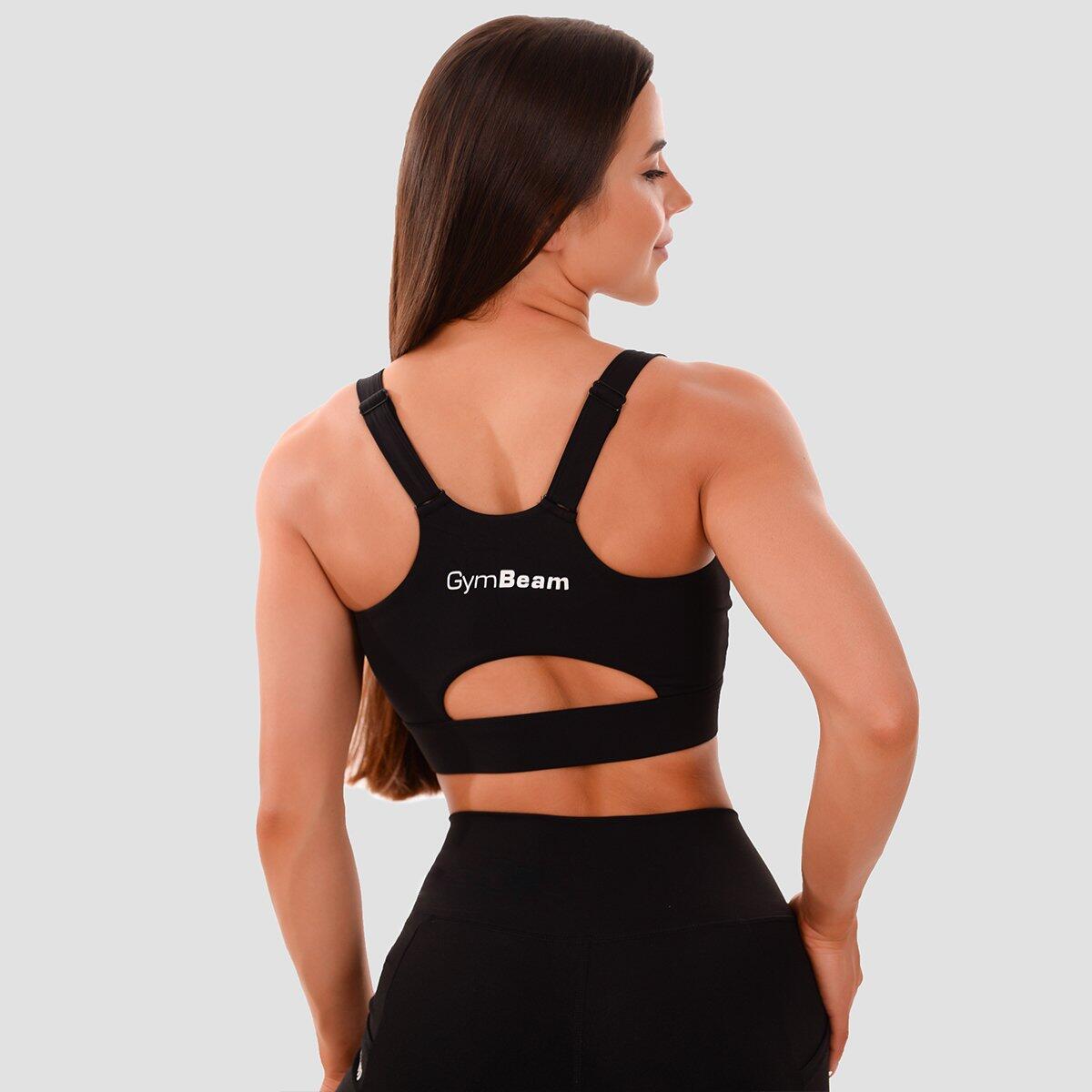 Donna fitness reggiseno sportivo spalline regolabili nero Cut-Out 2/5