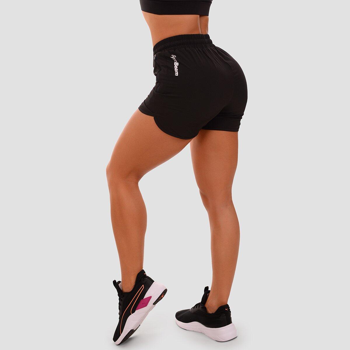 Pantaloncini donna palestra regular neri TRN 3/6