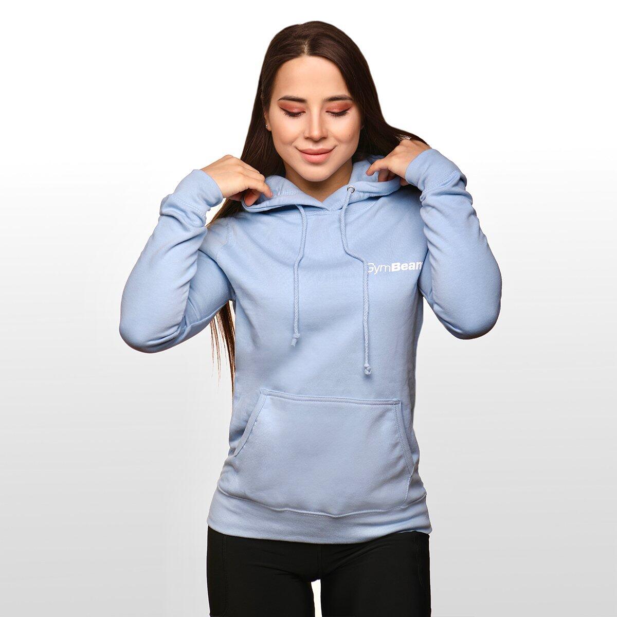 Felpa donna palestra con cappuccio blu PRO 3/5
