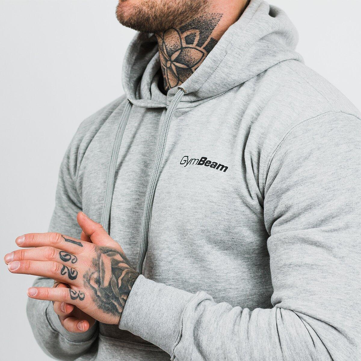 Bluza męska fitness z kapturem szaro-czarna Athlete 2/6