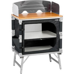 Camping Cuisine Azabache Cube Armoire pliante Grill Table Bambou Bois