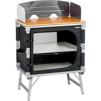 Camping keuken azabache kubus vouwkast kast grill vouwtafel bamboe hout