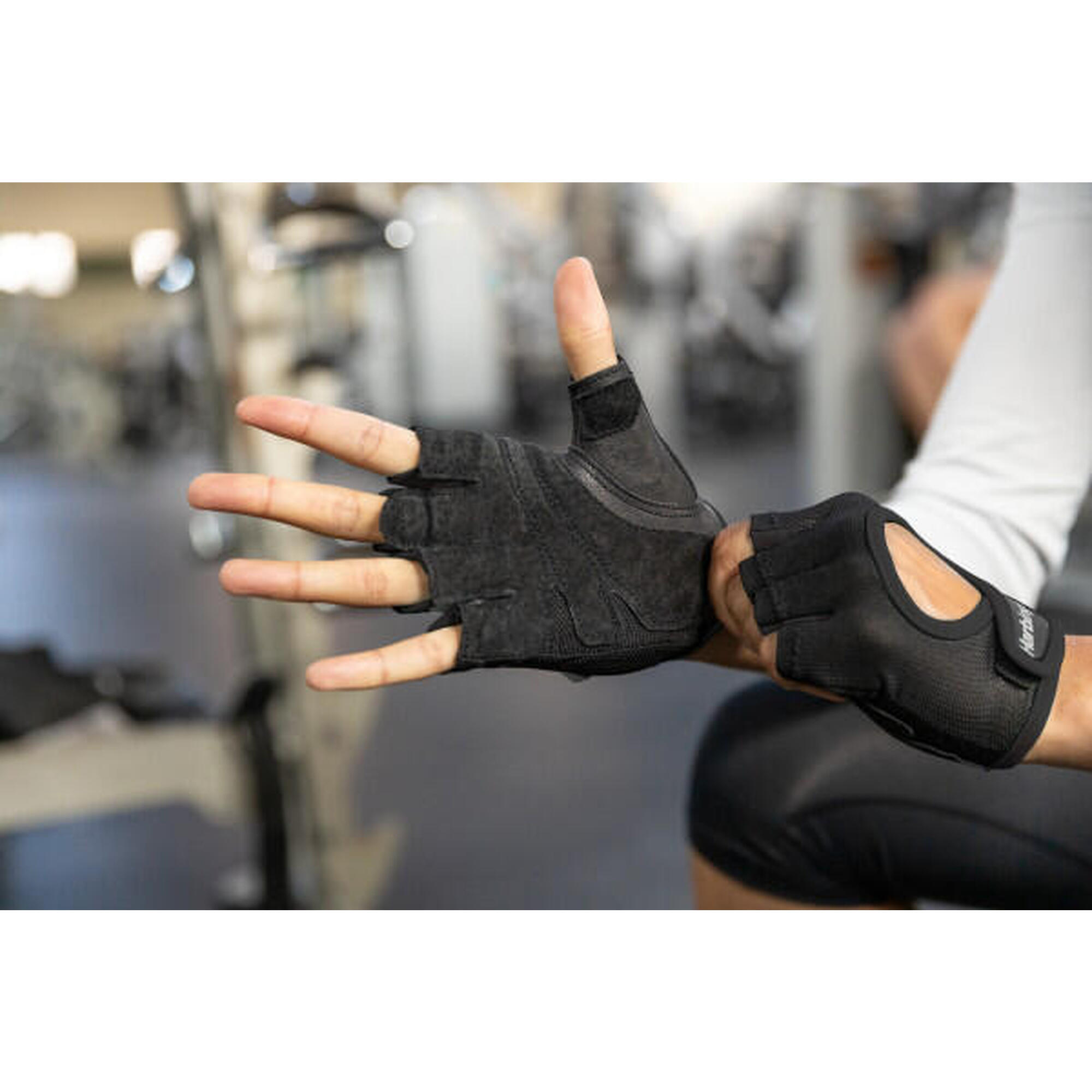Gants de fitness Harbinger Power Stretchback pour femmes - Noir - S