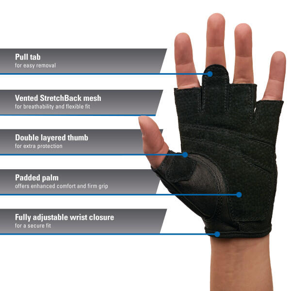 HARB WMN'S POWER GLOVES BLACK M 3/5