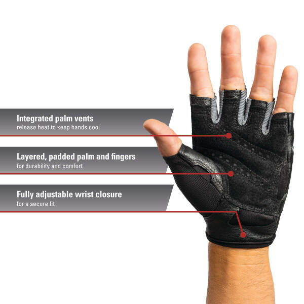 Harbinger - gants avec prise ferme, confort optimal - taille M - noir