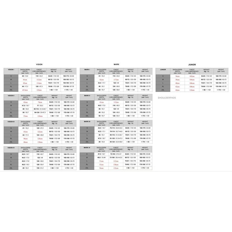Umăr MARK II L pro pentru fotbal american, negru