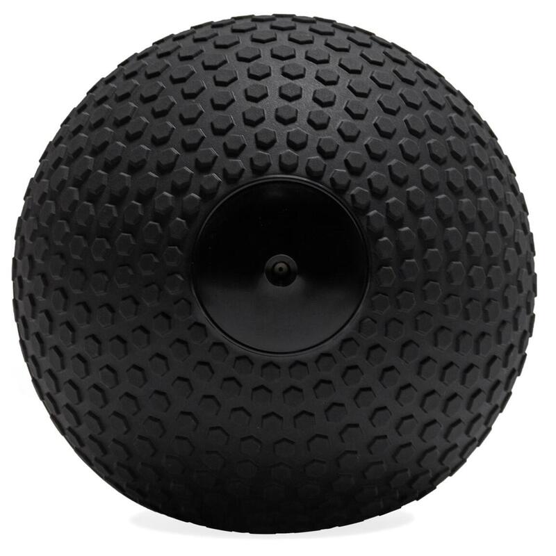 Slam Ball - Ballon Fitness - Ballon Functional training - 12 kg - Noir