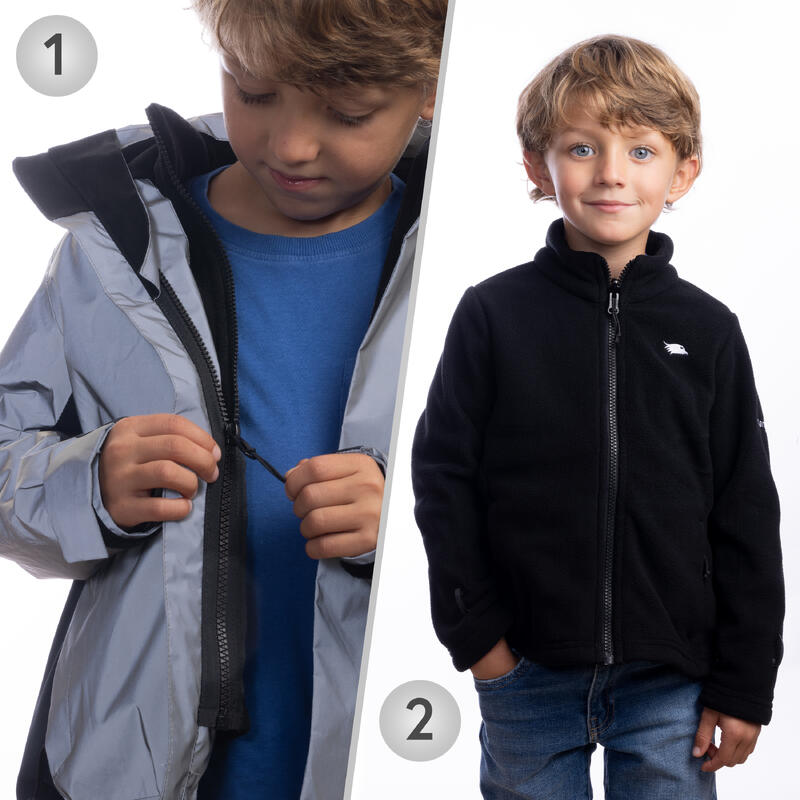 3in1 Smart Jacket - Reflektierende Jacke mit Fleece Zipp-In für Jungen & Mädchen