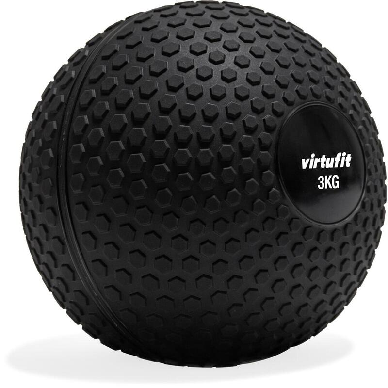 Slam Ball - Ballon Fitness - Ballon Functional training - 12 kg - Noir