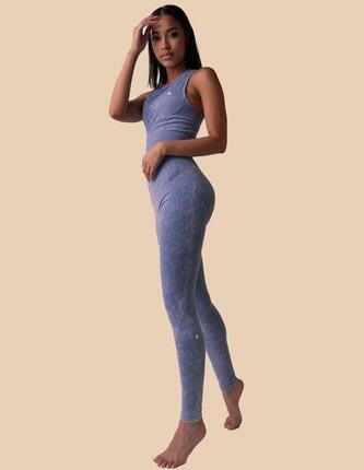 Legging + haut Femme sans coutures Stone