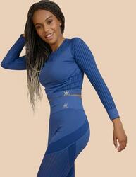 Crop top sans coutures Manches longues Femme Fitness Alisha