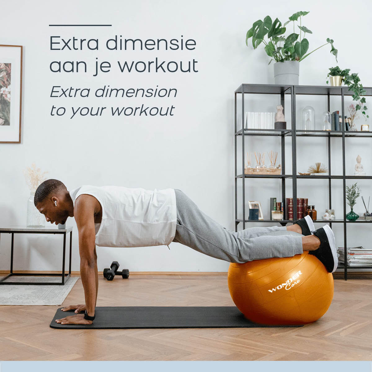 Wonder Core - Fitnessbal - 65 Cm - Yellow 2/6