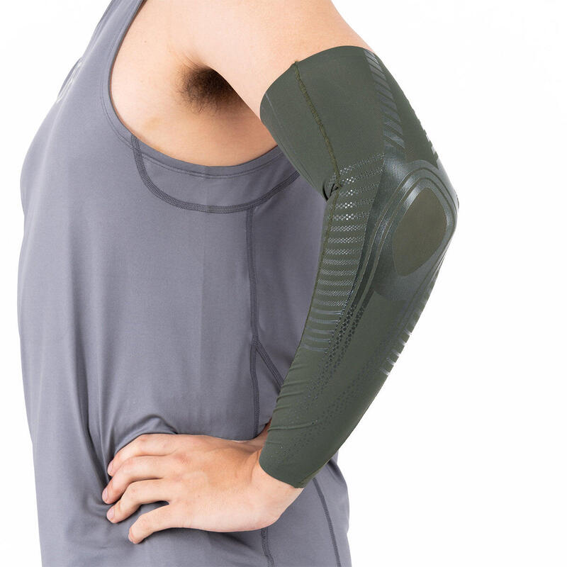 SensELAST®防滑運動壓力緊身護肘套 - 橄欖綠色