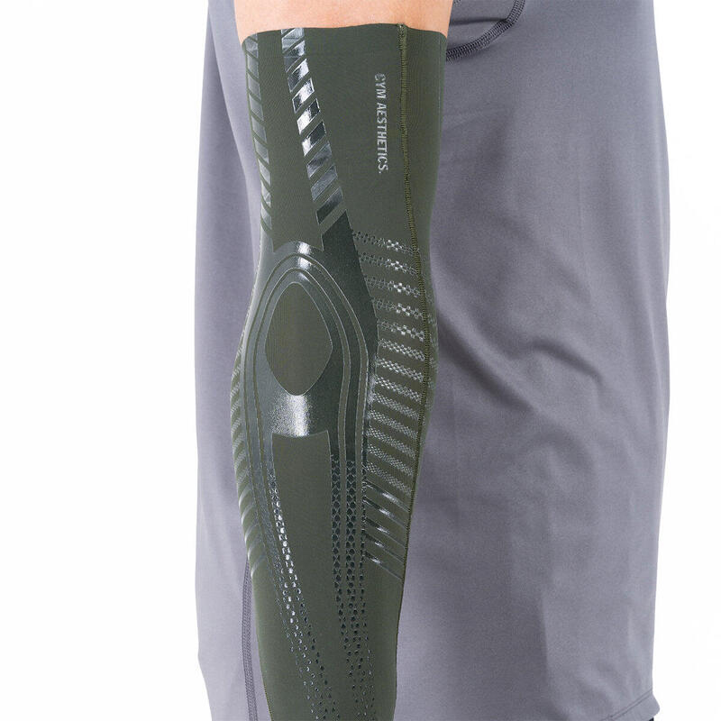 SensELAST®防滑運動壓力緊身護肘套 - 橄欖綠色