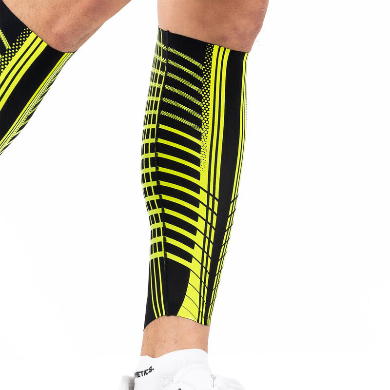 SensELAST®防滑運動壓力緊身護小腿套 - 黑黃色