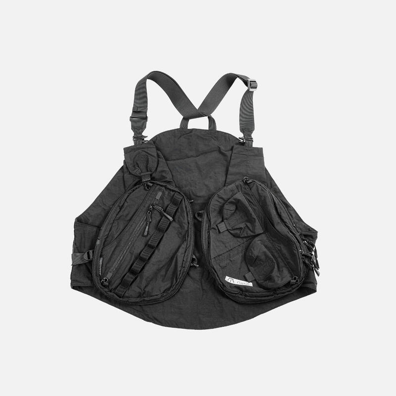 Unisex 2-Way Shoulder Bag/ Tactic Vest - BLACK