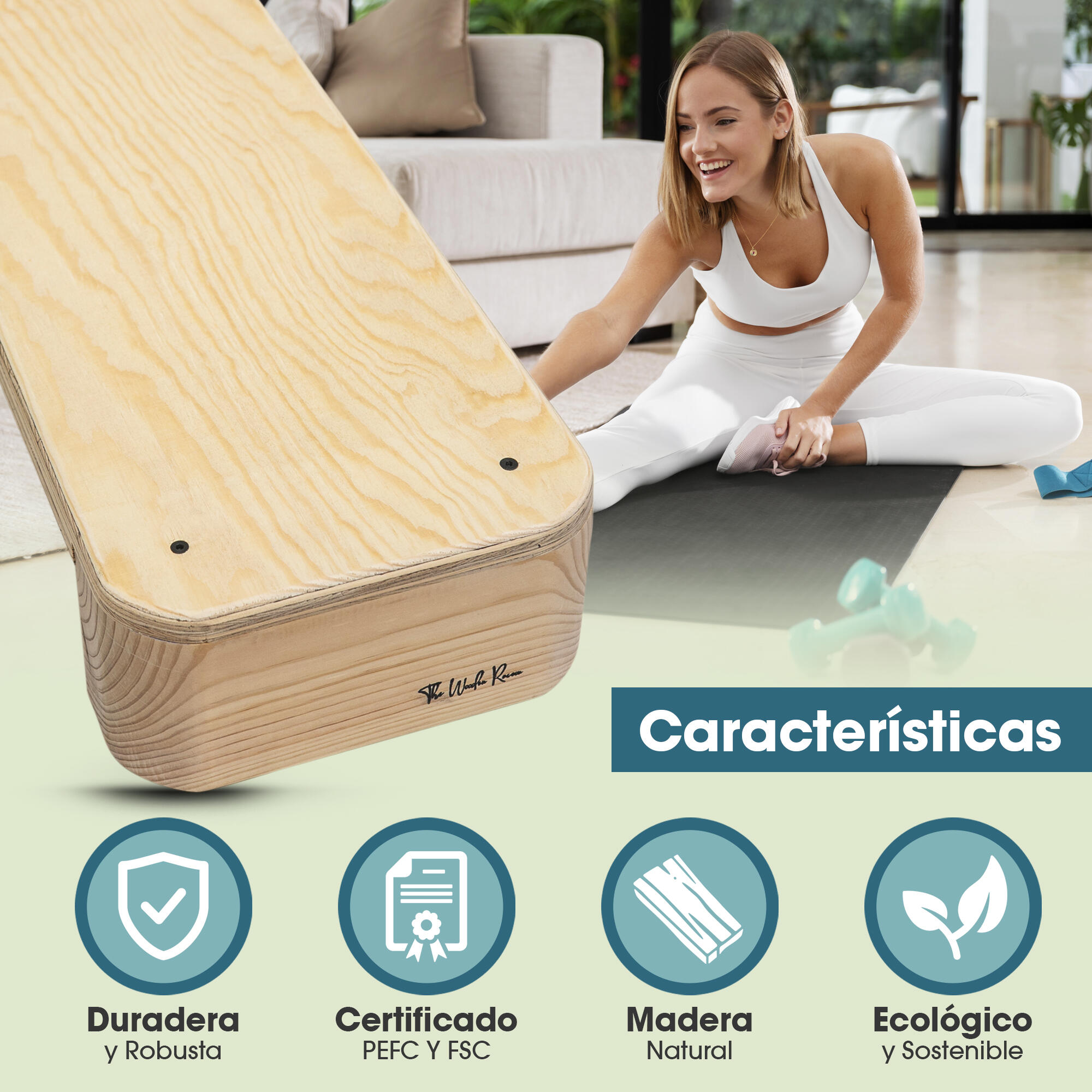 Step de madera natural 5/8