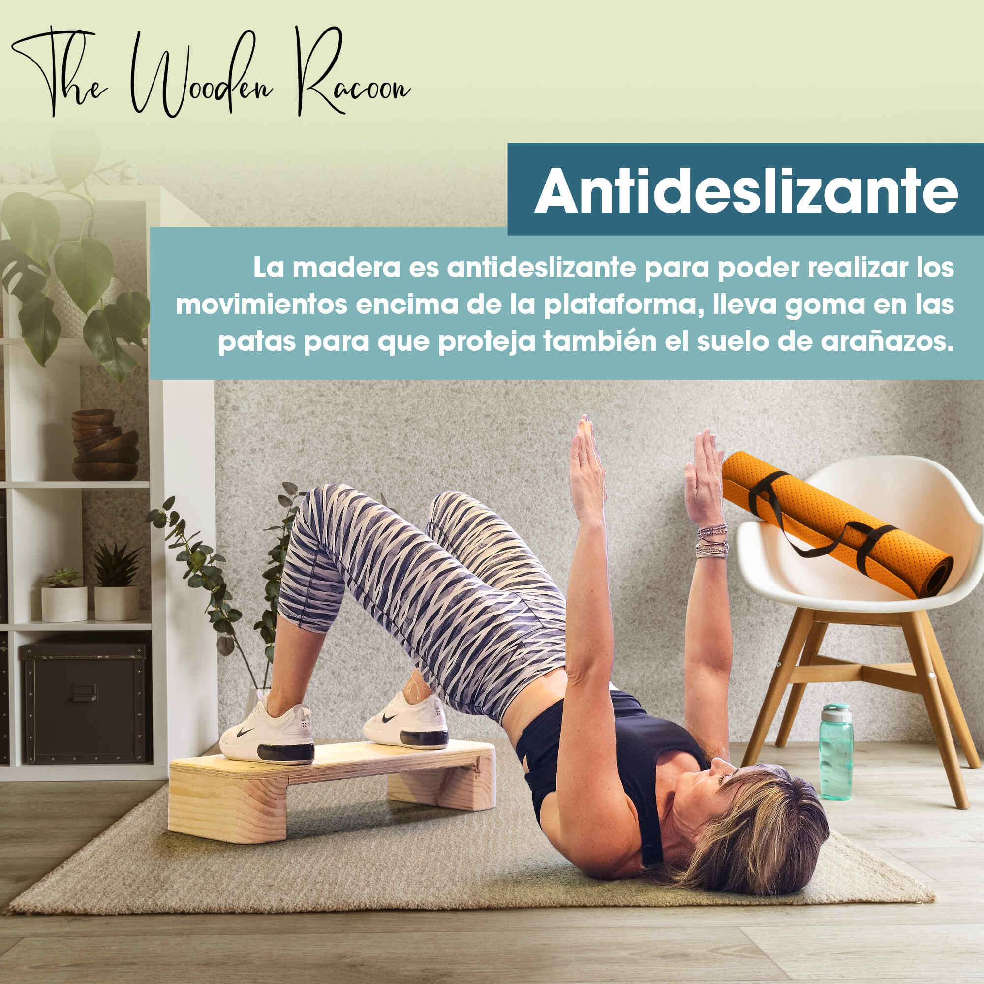 Step de madera natural 7/8