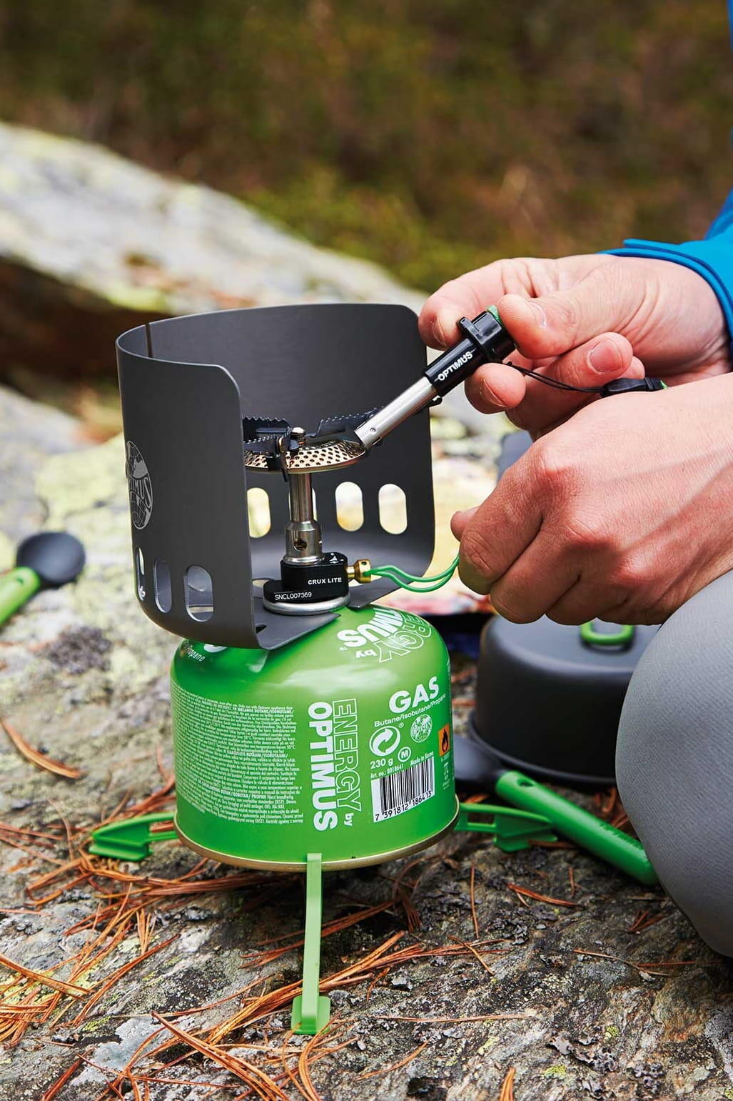 Réchaud à gaz Protection anti-vent Clip-On Camping 5/6
