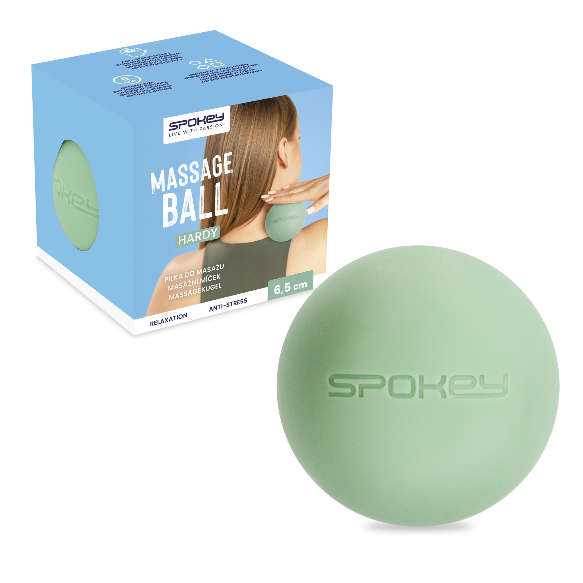 Pelota de masaje Spokey Hardy de 6,5 cm 2/5