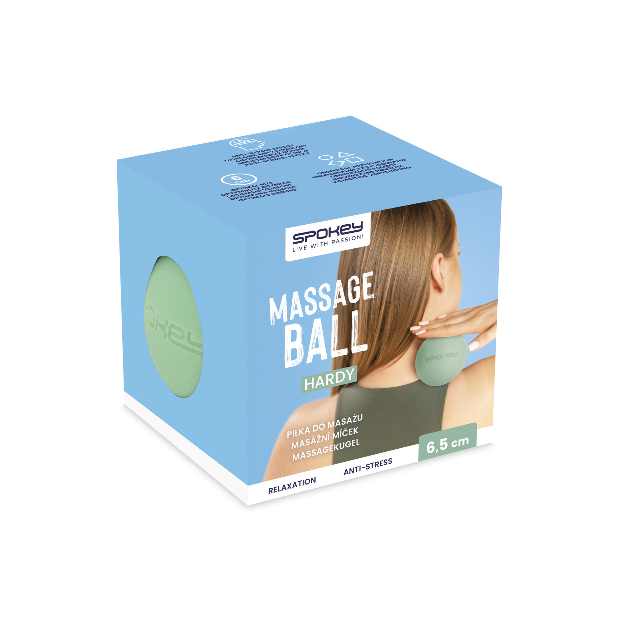 Pelota de masaje Spokey Hardy de 6,5 cm 5/5