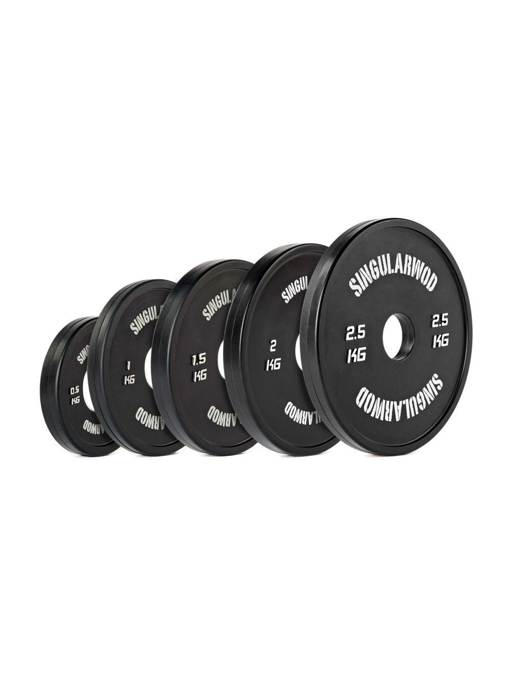 Disco De Caucho Para Entrenamiento Funcional 0,5 Kg Negro 3/5