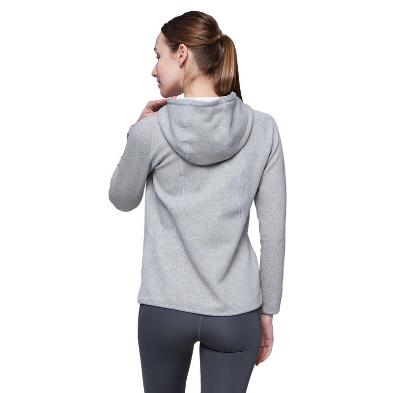 Women Reversible Lightweight Hooded Sweatshirts Hoodie - GREY