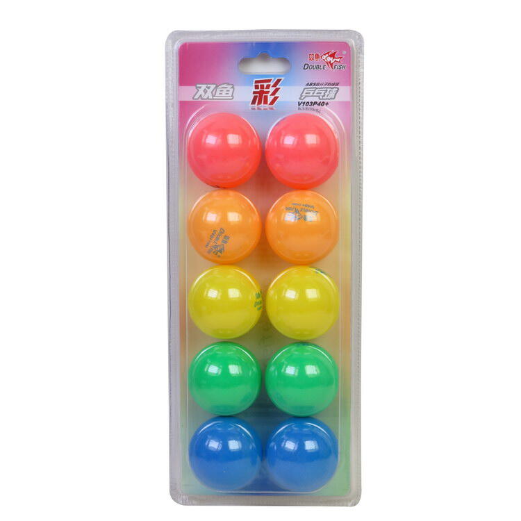V40+ 彩色乒乓球 (10個) - 彩色