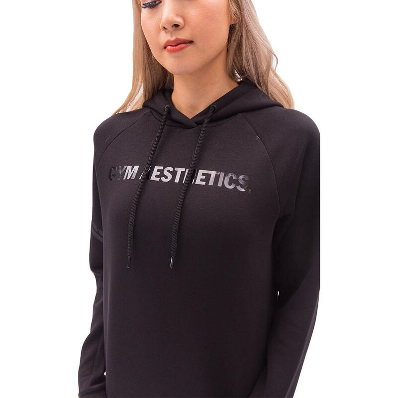 Women FrontPrint Sweatshirts Hoodie - BLACK