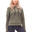 Women FrontPrint Sweatshirts Hoodie - OLIVE GREEN