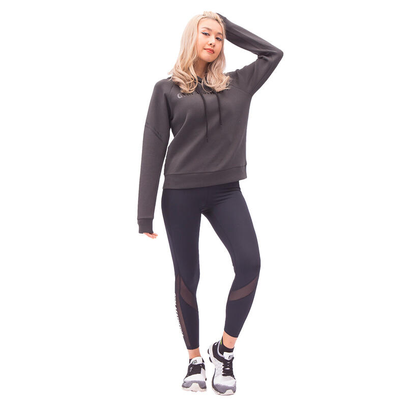 Women FrontPrint Sweatshirts Hoodie - Charcoal grey