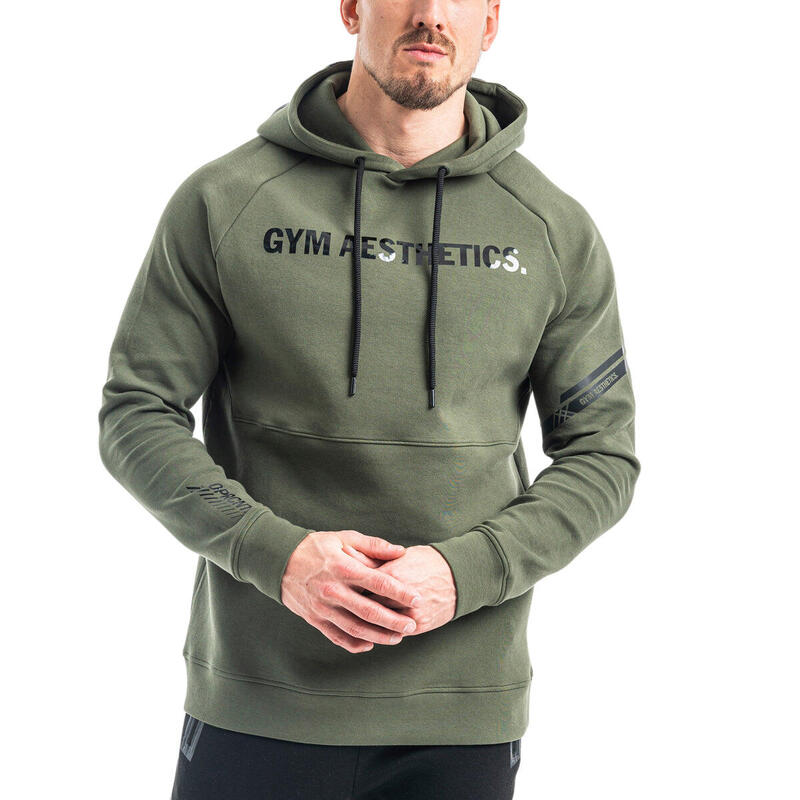 Men Print Lightweight Hooded Sweatshirts Hoodie with Back Pocket - OLIVE GREEN