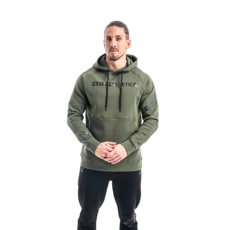 Men Print Lightweight Hooded Sweatshirts Hoodie with Back Pocket - OLIVE GREEN