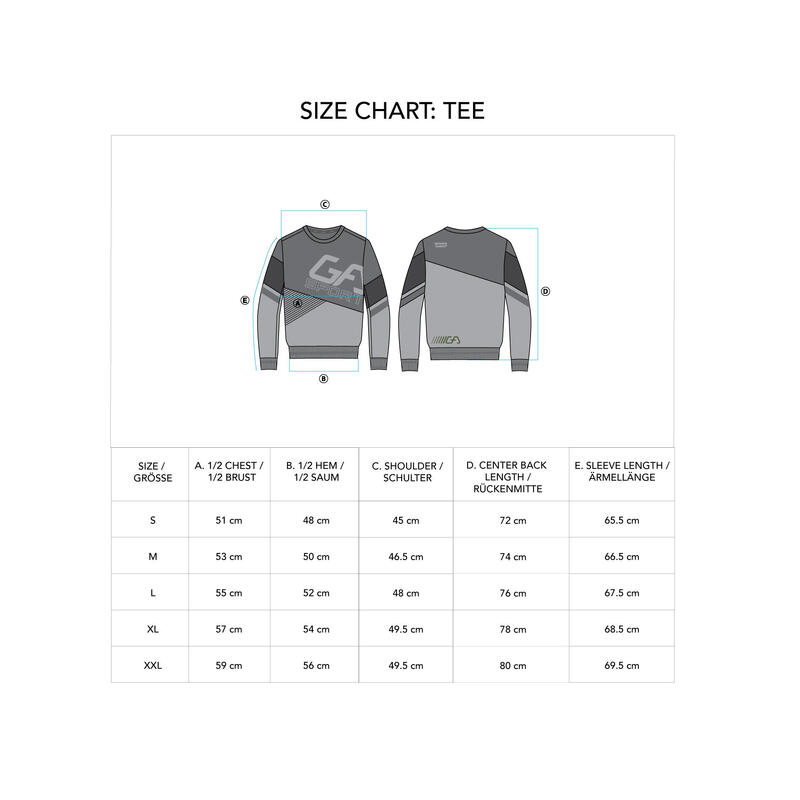 Men GA Pattern Lightweight Long Sweatshirts - Light sky blue