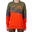 Women GA Pattern Lightweight Long Sweatshirts - Orange