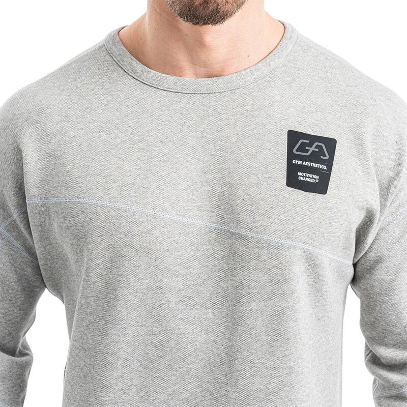 Men Print Reversible Lightweight Long Sweatshirts - GREY