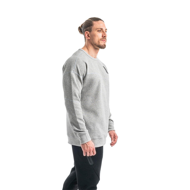 Men Print Reversible Lightweight Long Sweatshirts - GREY