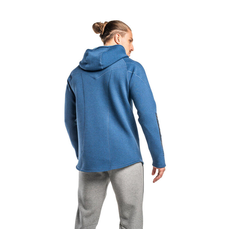 Men Reversible Lightweight Hooded Sweatshirts Hoodie - Navy blue